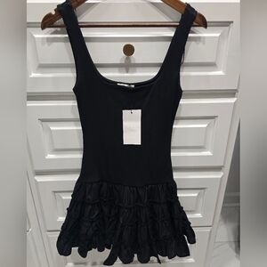 Zara Black Scoop Neck Sleeveless Dress